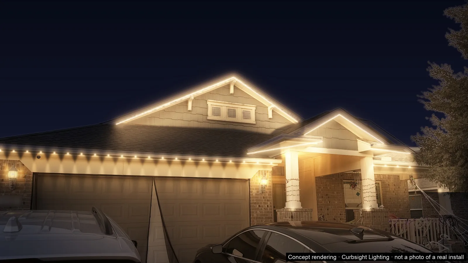 Pamanent Residential Permanent Lighting in OKC | Curbsight Lighting